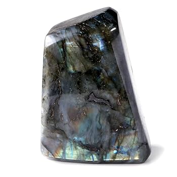 超シラー☆天然石ラブラドライト原石1.3kg強烈パワーストーン鉱物　木製台座付き 超シラー☆天然石ラブラドライト原石1.3kg強烈パワーストーン